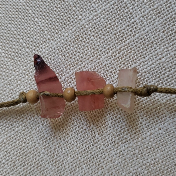 Handmade Turquoise and stone crystal necklace - Picture 3 of 7